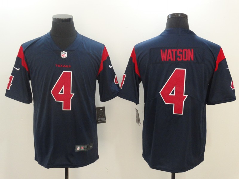 Men Houston Texans #4 Watson Blue Nike Vapor Untouchable Limited NFL Jerseys